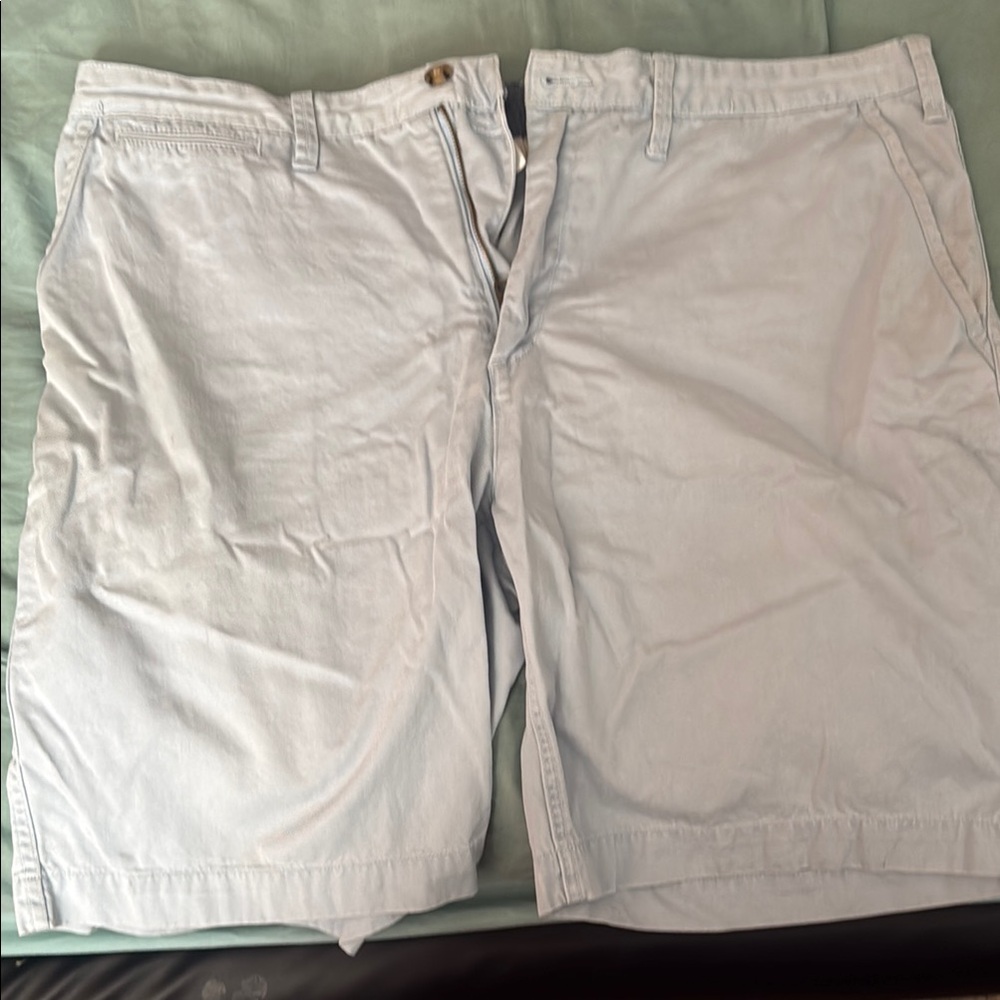 Polo by Ralph Lauren Men's Light Gray Flat Front Shorts